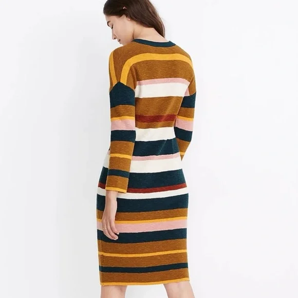 Madewell Drop-Shoulder Sweater Midi
Dress in Stripe - Picture 2 of 8